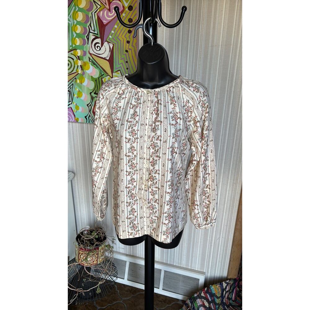 vintage 80s 90s wrangler calico western blouse